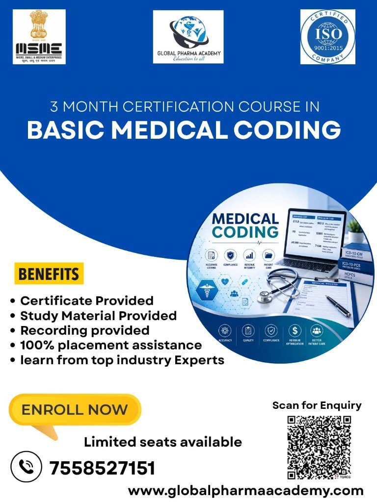 3 Month Certification Course in Basic Medical Coding