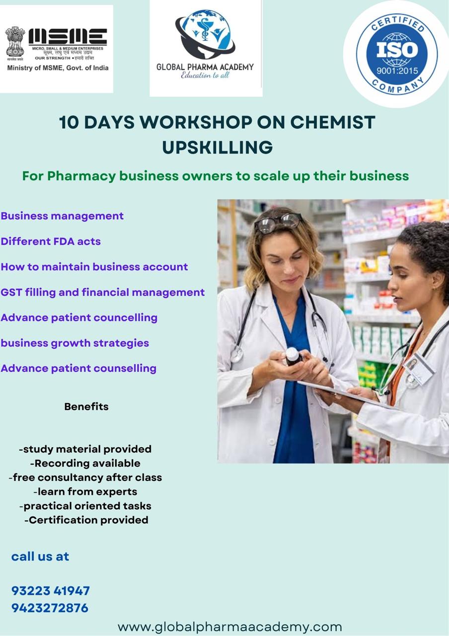 10 days workshop on chemist upskilling