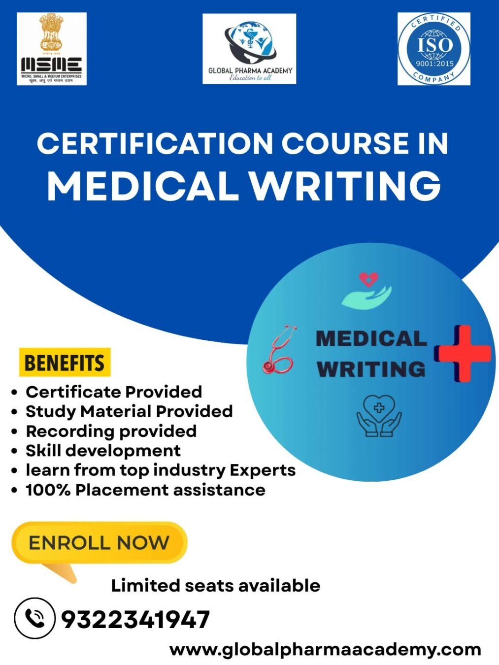 Certification Course in Medical Writing (Recorded)
