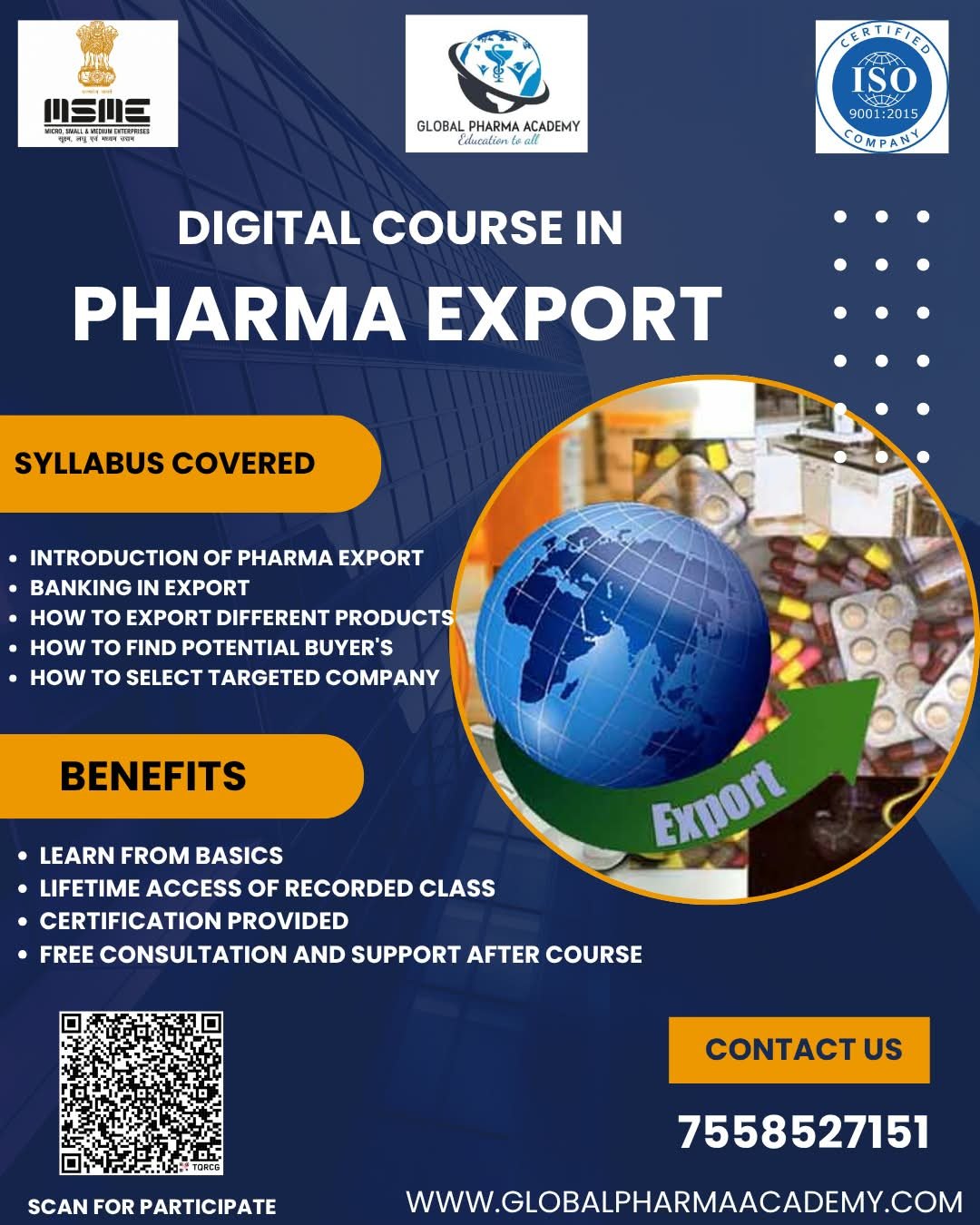 Digital Course in Pharma Export (Recorded)
